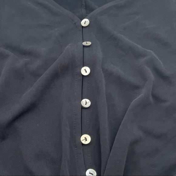 Francesca’s Black Cami Alya Black Twist Front Tank Top Small Spaghetti Strap NWT - Picture 10 of 11